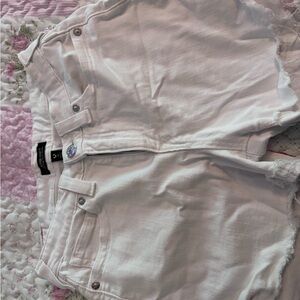 True Religion White Denim Shorts